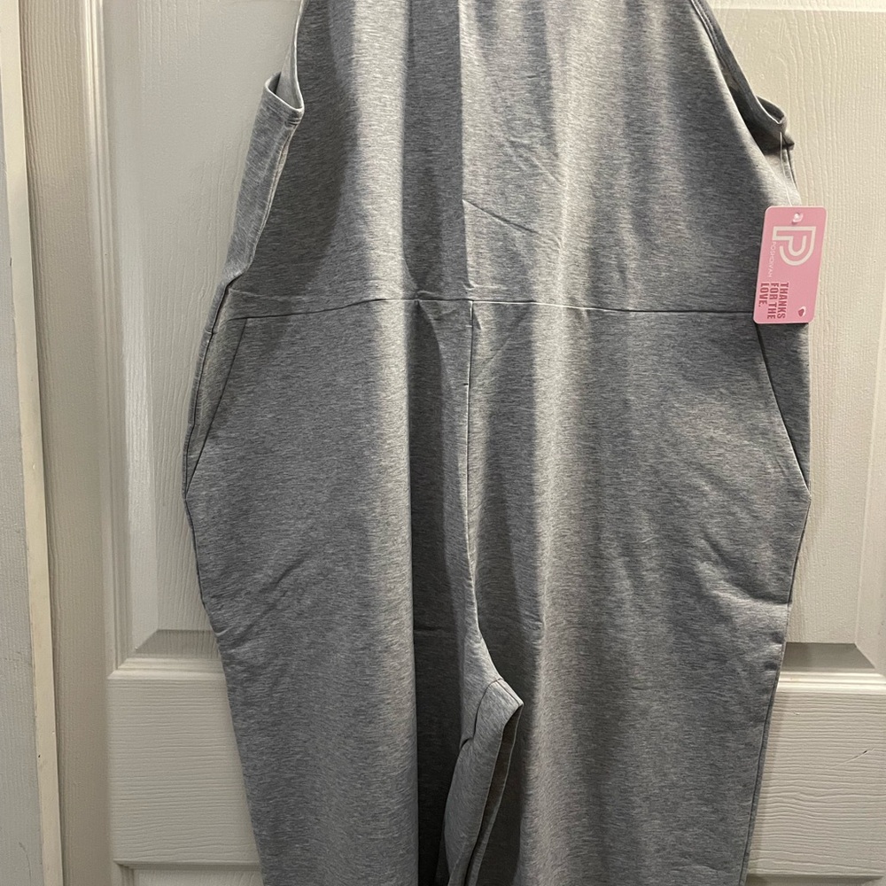 Gray Sleeveless maternity Jumpsuit
